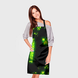Фартук кулинарный MINECRAFT NEON LOGO CREEPER, цвет: 3D-принт — фото 2