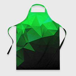 Фартук кулинарный Изумрудный Зеленый Геометрия, цвет: 3D-принт