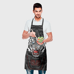 Фартук кулинарный ЧЁРНЫЙ ТИГР BLACK TIGER УЗОР, цвет: 3D-принт — фото 2