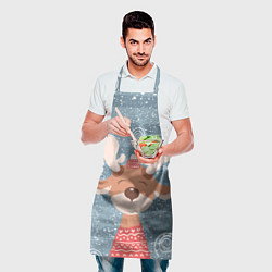 Фартук кулинарный Милый олень в шапочке, цвет: 3D-принт — фото 2