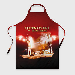 Фартук кулинарный Queen on Fire - Live at the Bowl, цвет: 3D-принт