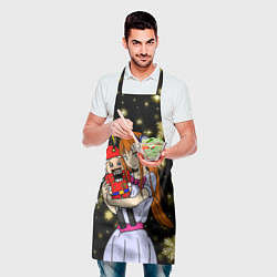 Фартук кулинарный Щелкунчик и принцесса в сияющих снежинках, цвет: 3D-принт — фото 2