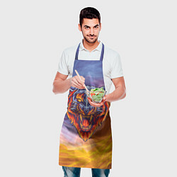 Фартук кулинарный Тигр в водно-огненной стихии, цвет: 3D-принт — фото 2