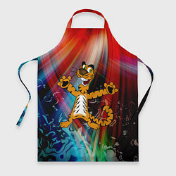 Фартук кулинарный Новогодний тигр пляшет, цвет: 3D-принт