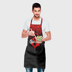 Фартук кулинарный Sabaton красные брызги, цвет: 3D-принт — фото 2