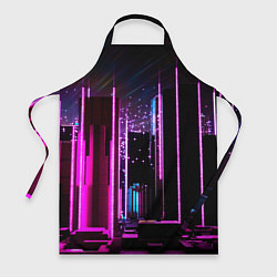 Фартук кулинарный Ночной город в киберпанке, цвет: 3D-принт