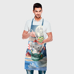 Фартук кулинарный Маленький слоненок в кружке, цвет: 3D-принт — фото 2