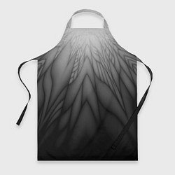 Фартук кулинарный Коллекция Rays Лучи Черный Абстракция 661-11-w1, цвет: 3D-принт