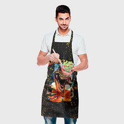 Фартук кулинарный Алкозавр динозавр, цвет: 3D-принт — фото 2