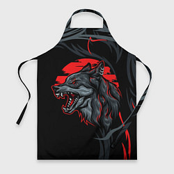 Фартук кулинарный Дикий волк на закате, цвет: 3D-принт