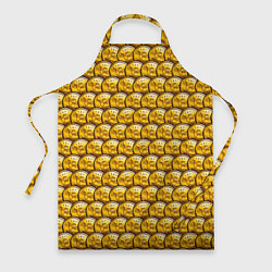 Фартук кулинарный Золотые Биткоины Golden Bitcoins, цвет: 3D-принт