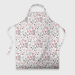 Фартук кулинарный Valentines Pattern, цвет: 3D-принт