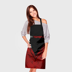Фартук кулинарный Toyota Красная текстура, цвет: 3D-принт — фото 2