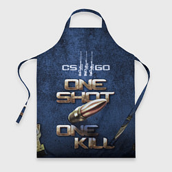 Фартук кулинарный One Shot One Kill CS GO, цвет: 3D-принт
