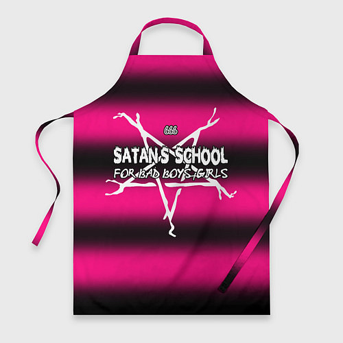 Фартук Satan school for bad boys and girls pink / 3D-принт – фото 1