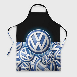 Фартук кулинарный Volkswagen Большое лого паттерн, цвет: 3D-принт