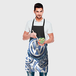 Фартук кулинарный Volkswagen Большое лого паттерн, цвет: 3D-принт — фото 2