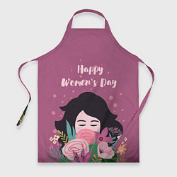 Фартук кулинарный Happy Womens Day, цвет: 3D-принт