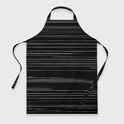 Фартук кулинарный Узор H&S Полосы Черно-белый 119-9-35-5-f-2, цвет: 3D-принт