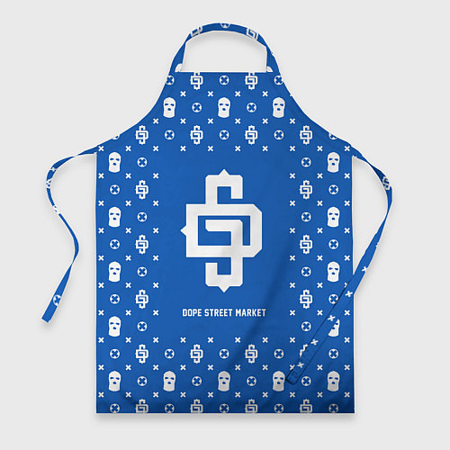 Фартук Узор Blue Dope Street Market / 3D-принт – фото 1