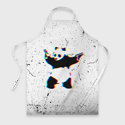 Фартук Banksy Panda with guns Бэнкси / 3D-принт – фото 1