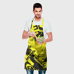 Фартук кулинарный Черно-желтый беспредел, цвет: 3D-принт — фото 2