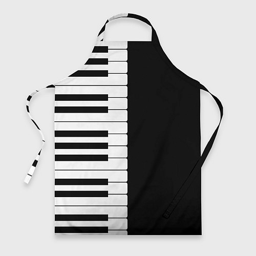 Фартук Черно-Белое Пианино Piano / 3D-принт – фото 1