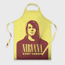 Фартук кулинарный Nirvana - Kurt Cobain, цвет: 3D-принт