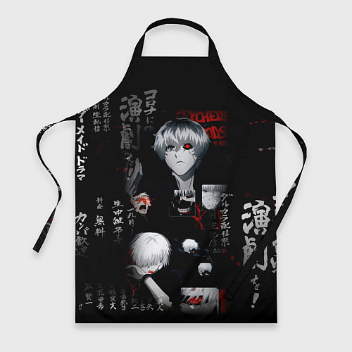 Фартук Токийский Гуль Иероглифы Tokyo Ghoul / 3D-принт – фото 1