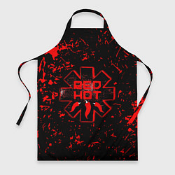 Фартук кулинарный Red Hot Chili Peppers, лого, цвет: 3D-принт