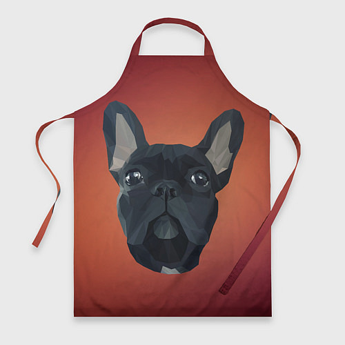 Фартук Французский бульдог пиксельный / 3D-принт – фото 1