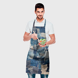 Фартук кулинарный Patchwork Jeans Осень Зима 2023, цвет: 3D-принт — фото 2