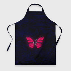 Фартук кулинарный Бабочка неон FLY, цвет: 3D-принт