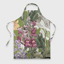 Фартук кулинарный Цветы Ностальгический Весенний Узор, цвет: 3D-принт