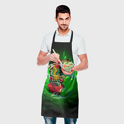 Фартук кулинарный Зеленый дракон DRAGON, цвет: 3D-принт — фото 2