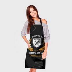 Фартук кулинарный Лого West Ham и надпись Legendary Football Club на, цвет: 3D-принт — фото 2