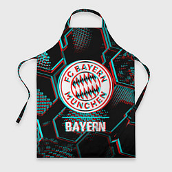 Фартук Bayern FC в стиле Glitch на темном фоне