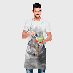 Фартук кулинарный Снежный волк 3D, цвет: 3D-принт — фото 2