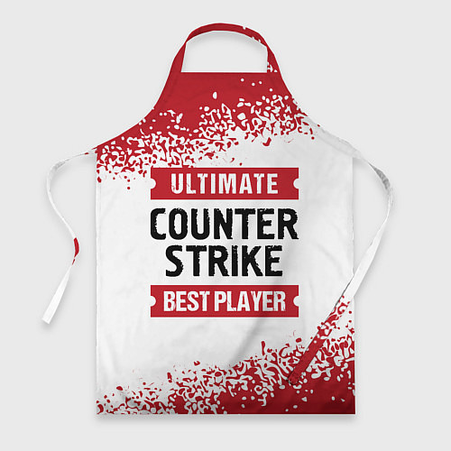 Фартук Counter Strike: красные таблички Best Player и Ult / 3D-принт – фото 1