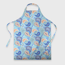 Фартук Турецкий огурец Turkish cucumber blue pattern