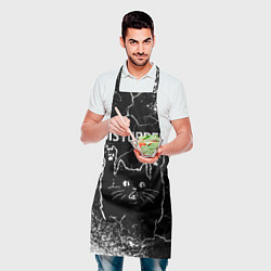Фартук кулинарный Группа Disturbed и Рок Кот, цвет: 3D-принт — фото 2