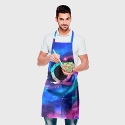 Фартук кулинарный God of War Неоновый Космос, цвет: 3D-принт — фото 2