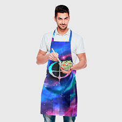 Фартук кулинарный Ozzy Osbourne Неоновый Космос, цвет: 3D-принт — фото 2