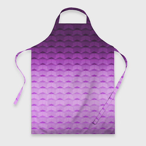 Фартук Фиолетово-розовый геометрический узор Градиент / 3D-принт – фото 1