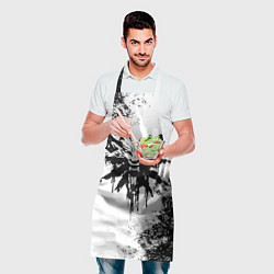 Фартук кулинарный The Witcher логотип и краска, цвет: 3D-принт — фото 2