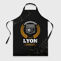 Фартук кулинарный Лого Lyon и надпись legendary football club на тем, цвет: 3D-принт