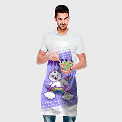 Фартук кулинарный Инна кошка единорожка, цвет: 3D-принт — фото 2