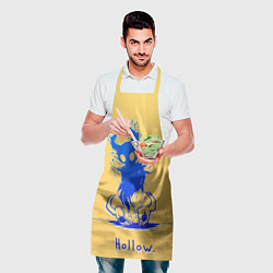 Фартук кулинарный Hollow Рыцарь в синем градиенте Hollow Knight, цвет: 3D-принт — фото 2