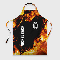 Фартук кулинарный Nickelback и пылающий огонь, цвет: 3D-принт