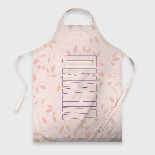 Фартук Диана по-вертикали с розовым фоном / 3D-принт – фото 1